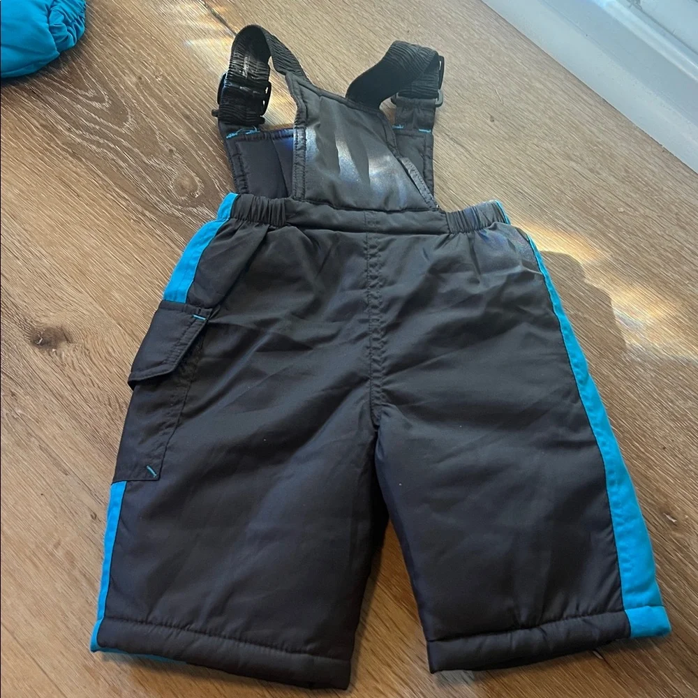 Pacific Trail Blue and Black Kids' Winter Jacket and Snow Pants Set 6 mth